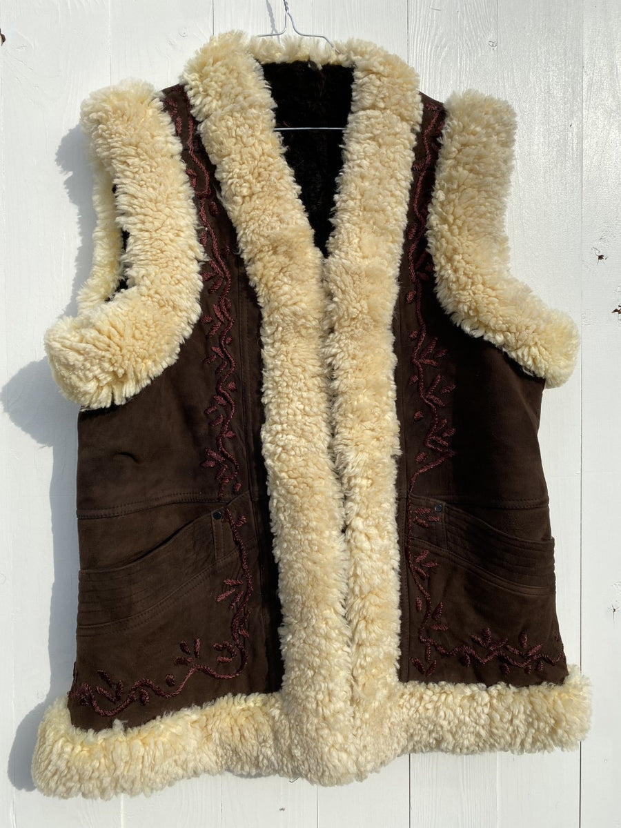 Bespoke Upcycled Vintage Shearling Kimono Jacket -  Australia