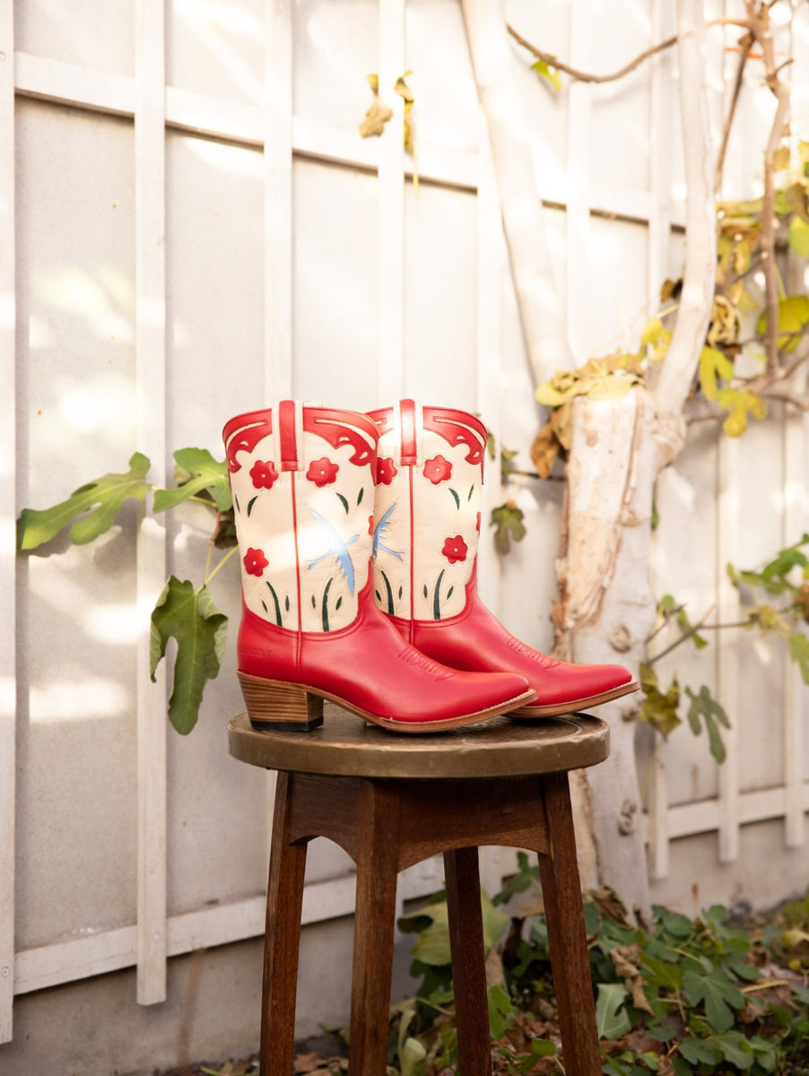 Flower Boots Red – Dandelie