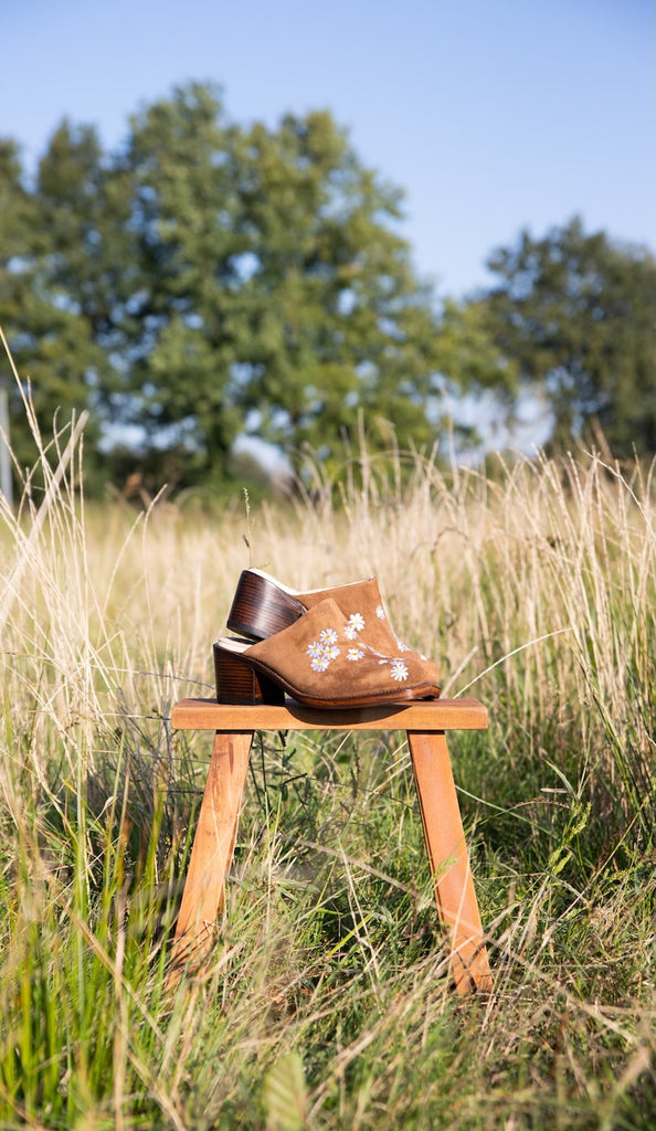 Daisy Clogs Suede Brown Limited Edition