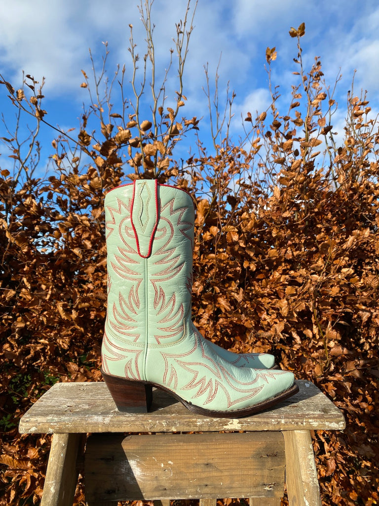 Western Boots Mint Green- Deadstock