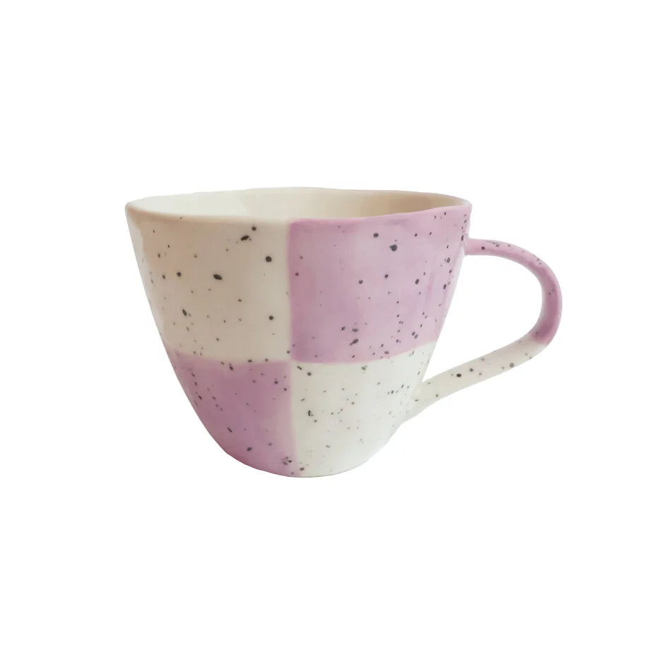 Blocked Mug Pink White