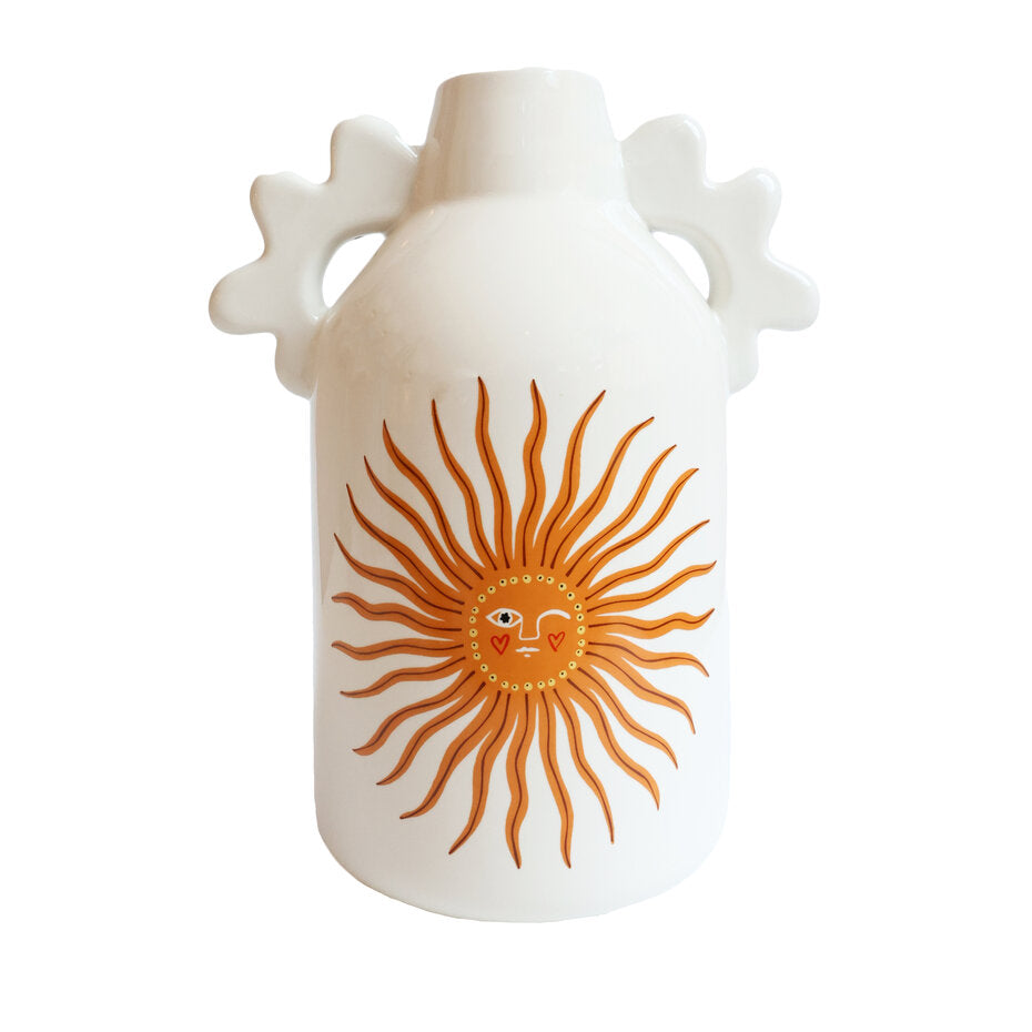 Large Vase Sunny Face