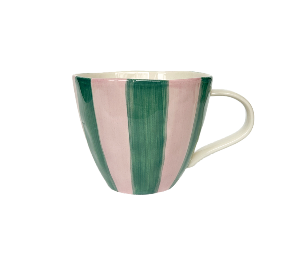 Striped Mug Purple Green