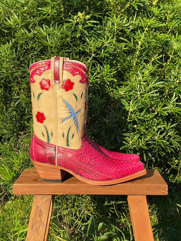 Colibri Boots Python Pink - Deadstock