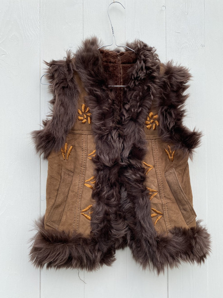 Sheepskin Kids Waistcoat Tiesha