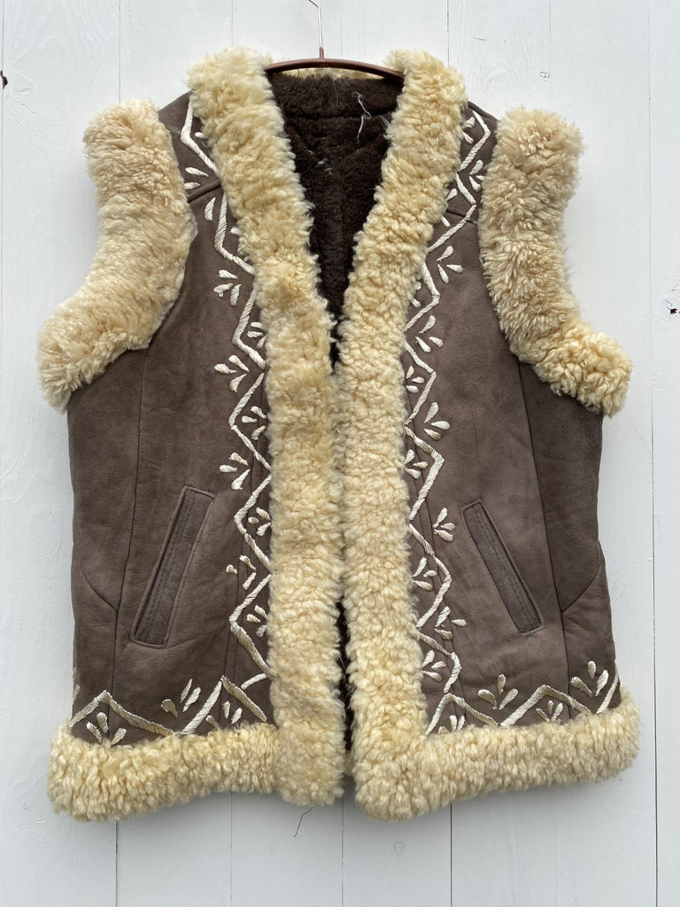 Afghan Sheepskin Waistcoat Guda