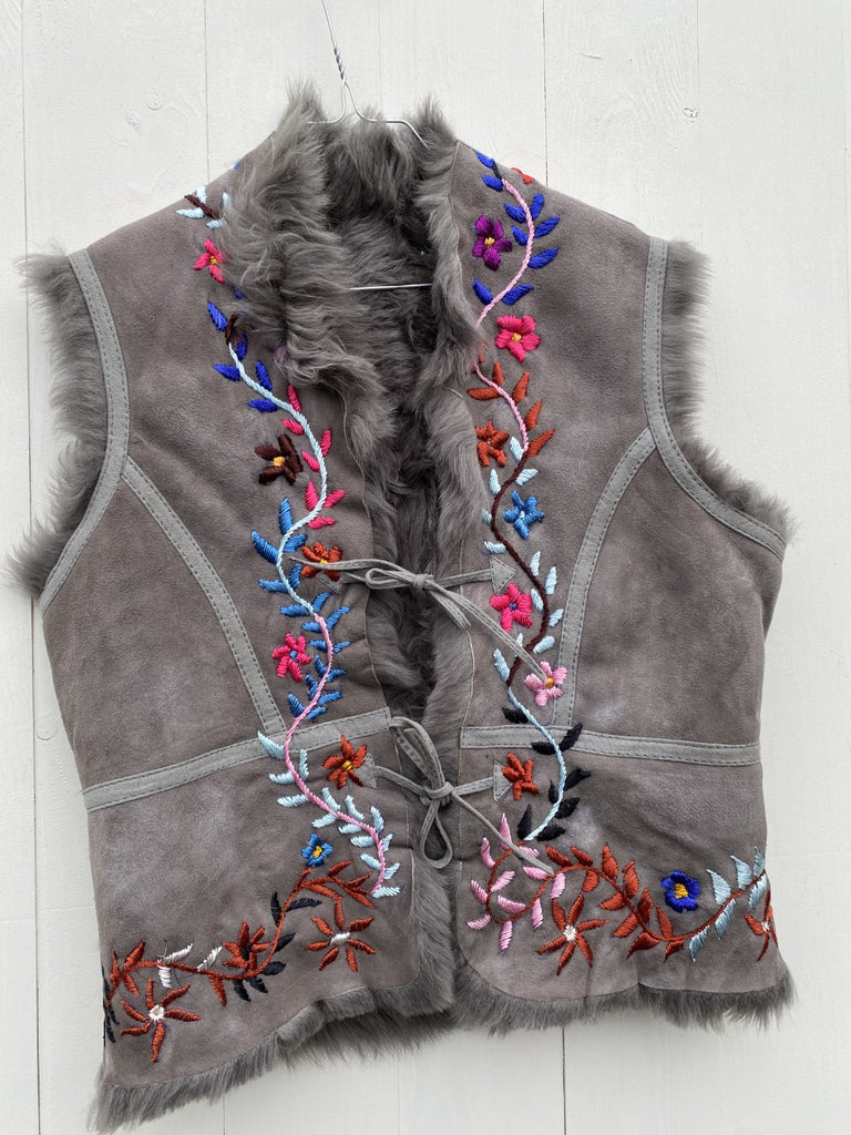 Embroidered Sheepskin Waistcoat Balqis