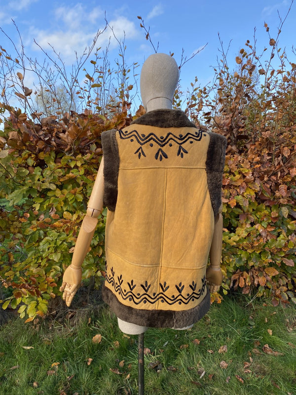 Afghan Sheepskin Waistcoat Cantara