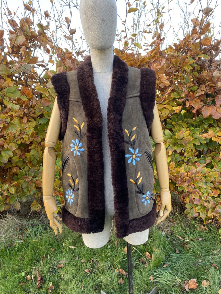 Afghan Sheepskin Waistcoat Lylah