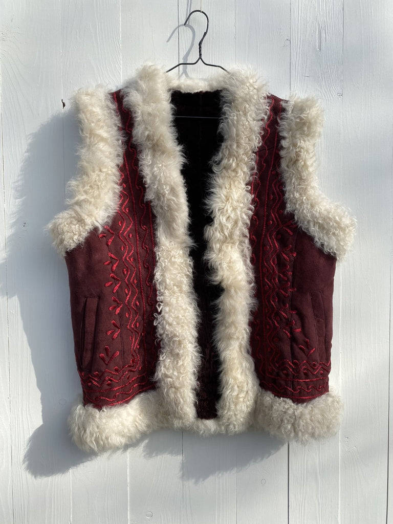 Afghan Sheepskin Waistcoat Zariel